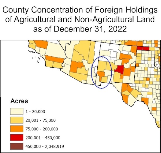 foreign land ownership map december 31 2022 blue circle 50