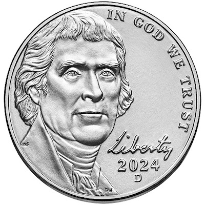 nickel coin 2024 front u s mint 2024 25